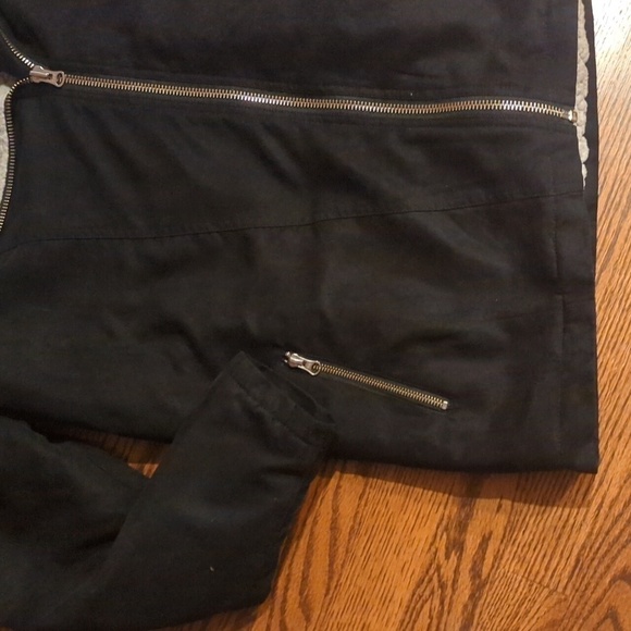 Volcom Sherpa lined Baia Park black zip warm outdoor Skater Girl jacket sz L - Picture 5 of 9